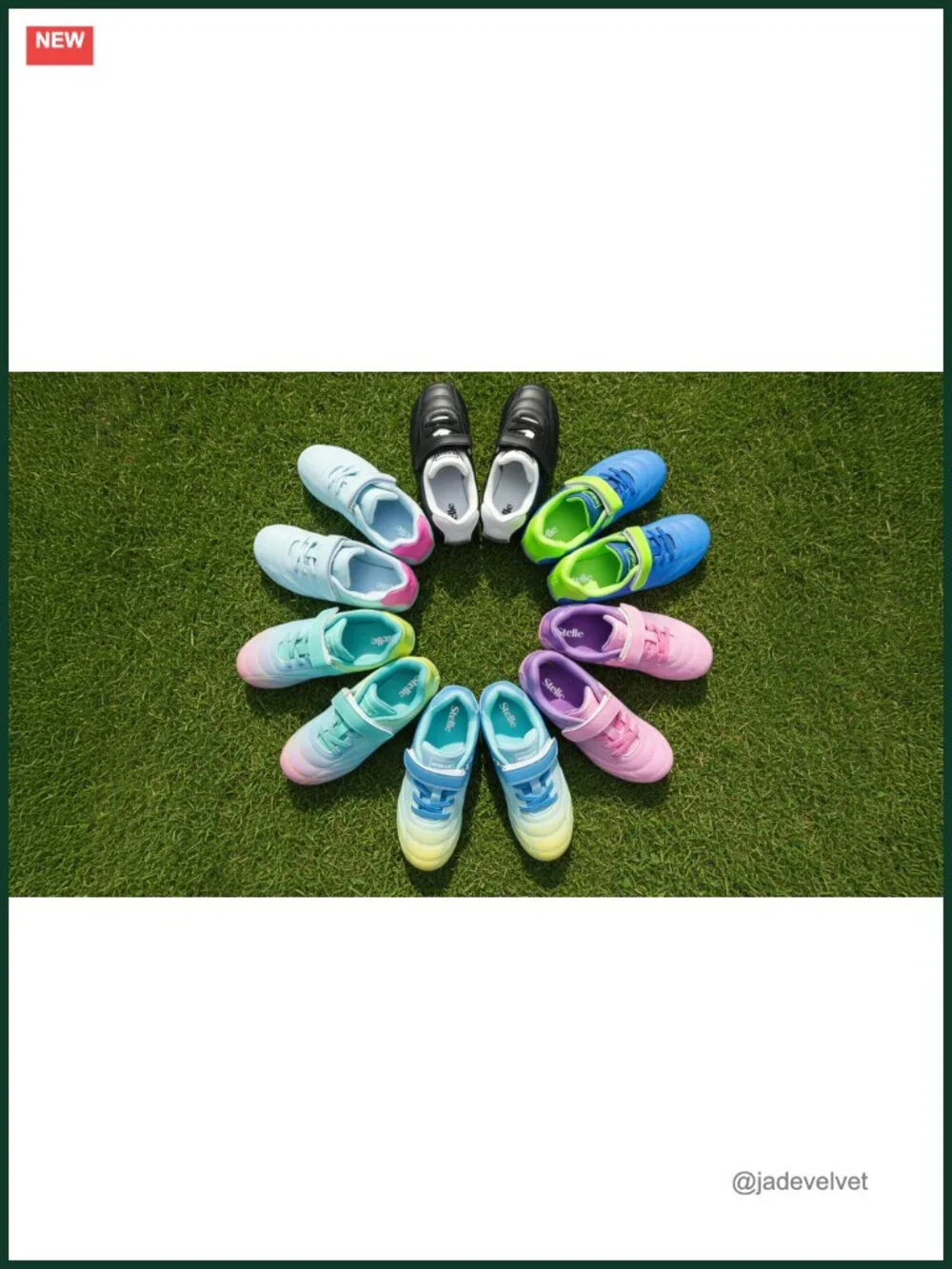 Kids Soccer Cleats for Training Matches Firm Ground Lightweight Faux Leather